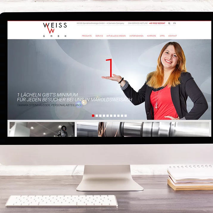 Website für Weiss Spindeltechnologie