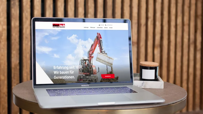 Website für SCHWARZ Bau Unsere Lösung - Klar strukturiert bis ins Fundament