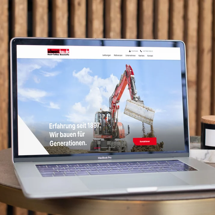 Website für SCHWARZ Bau